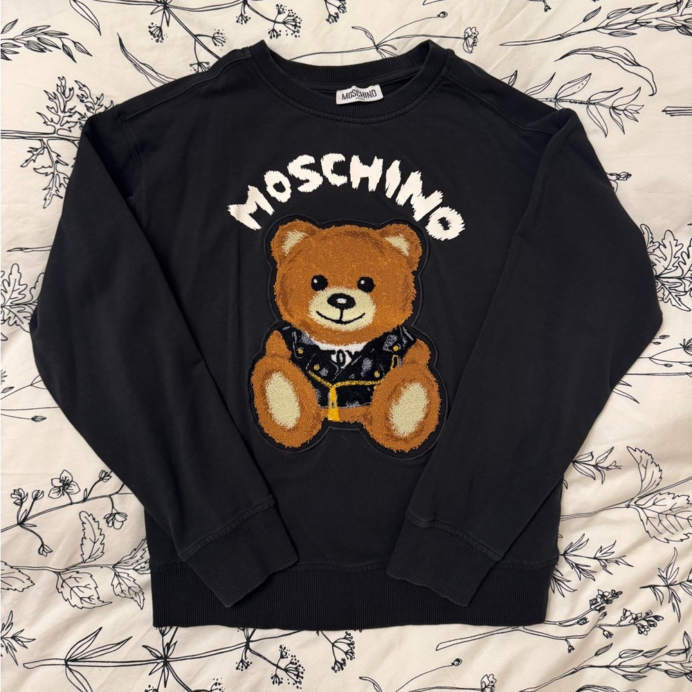 Moschino Black Teddy Bear Sweatshirt size 14y